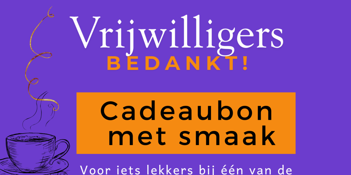 Ophalen Vrijwilligers Bedankt! bon