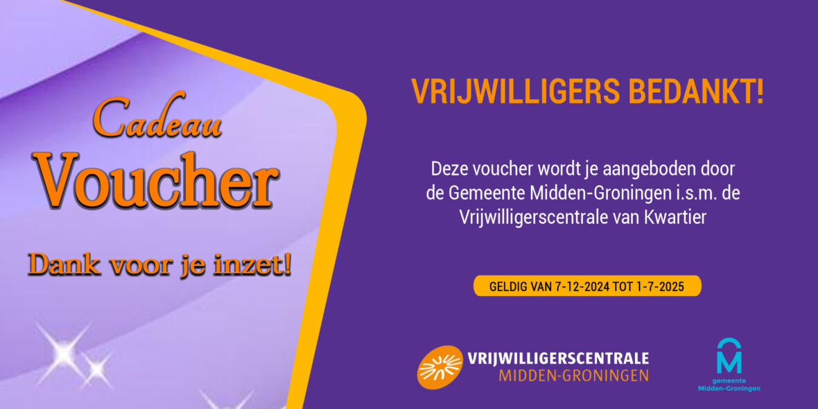 Vrijwilligers Bedankt! Actie 2024-2025