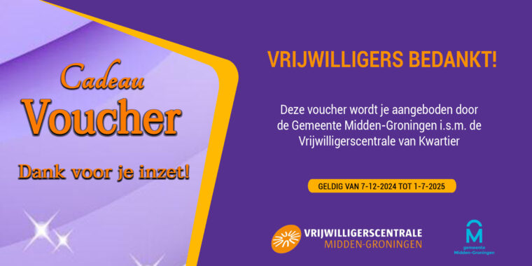 Vrijwilligers Bedankt! Actie 2024-2025